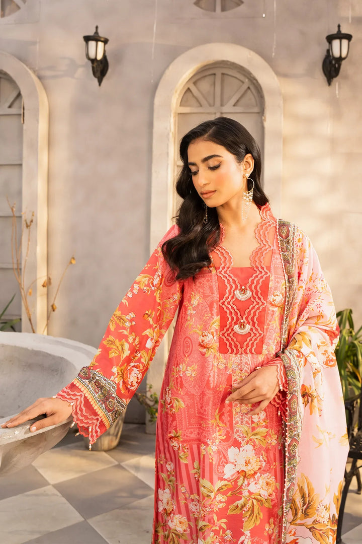 Safaah by Menaal Unstitched Printed Lawn 3 Piece Suit ML26ULS SP-02B - Casual Collection
