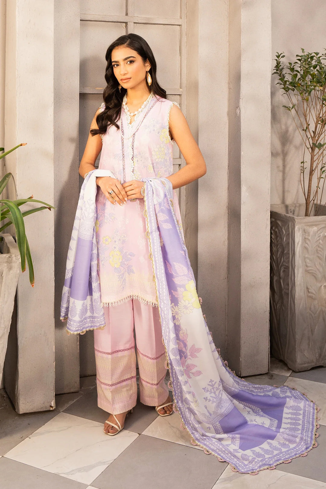 Safaah by Menaal Unstitched Printed Lawn 3 Piece Suit ML26ULS SP-03A - Casual Collection