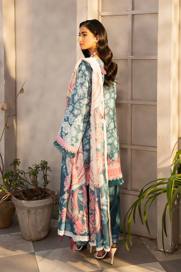 Safaah by Menaal Unstitched Printed Lawn 3 Piece Suit ML26ULS SP-06B - Casual Collection
