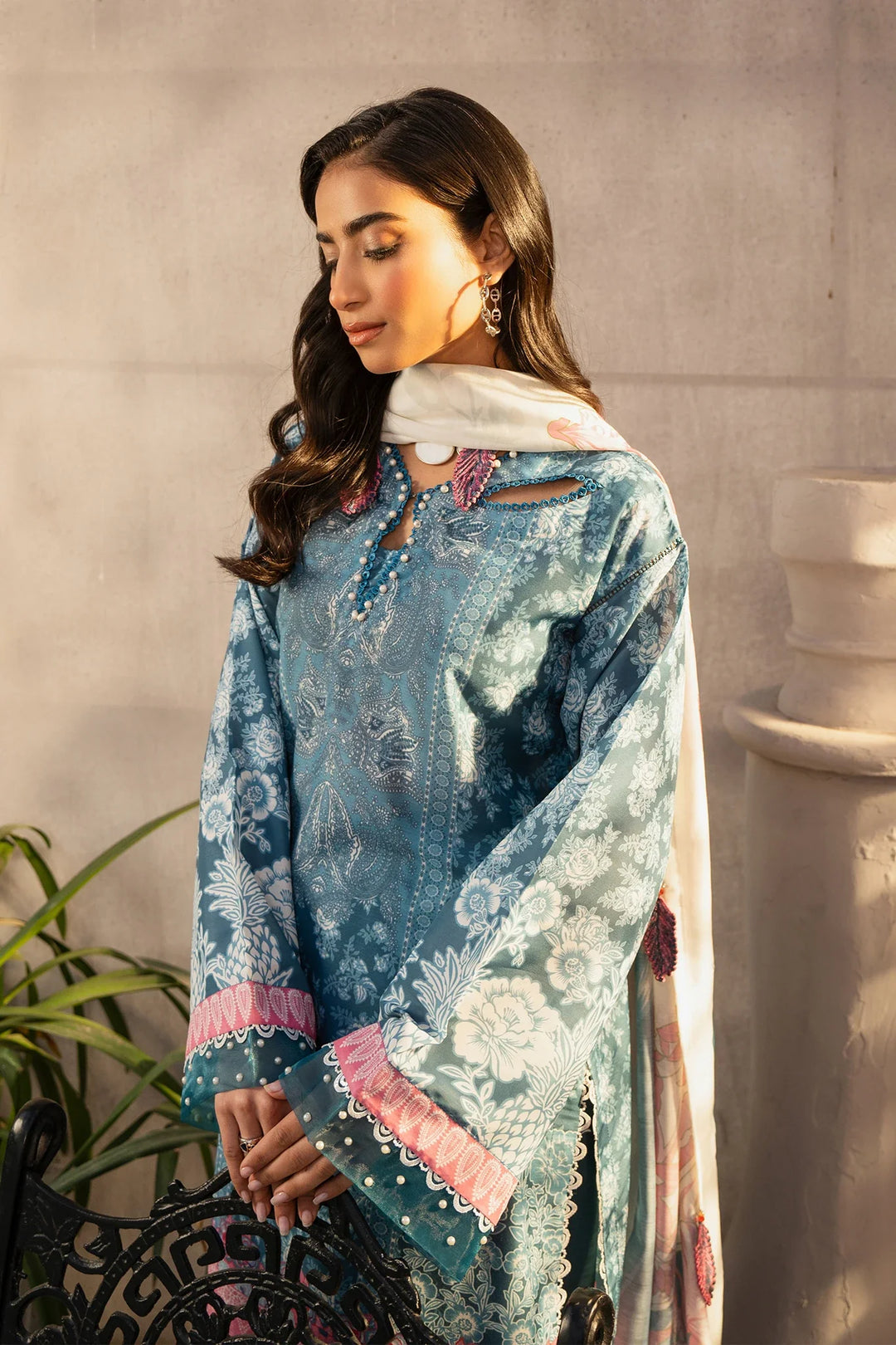 Safaah by Menaal Unstitched Printed Lawn 3 Piece Suit ML26ULS SP-06B - Casual Collection