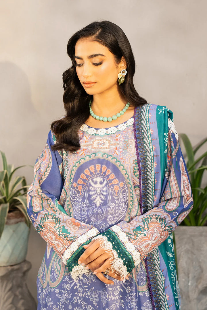 Safaah by Menaal Unstitched Printed Lawn 3 Piece Suit ML26ULS SP-04B - Casual Collection