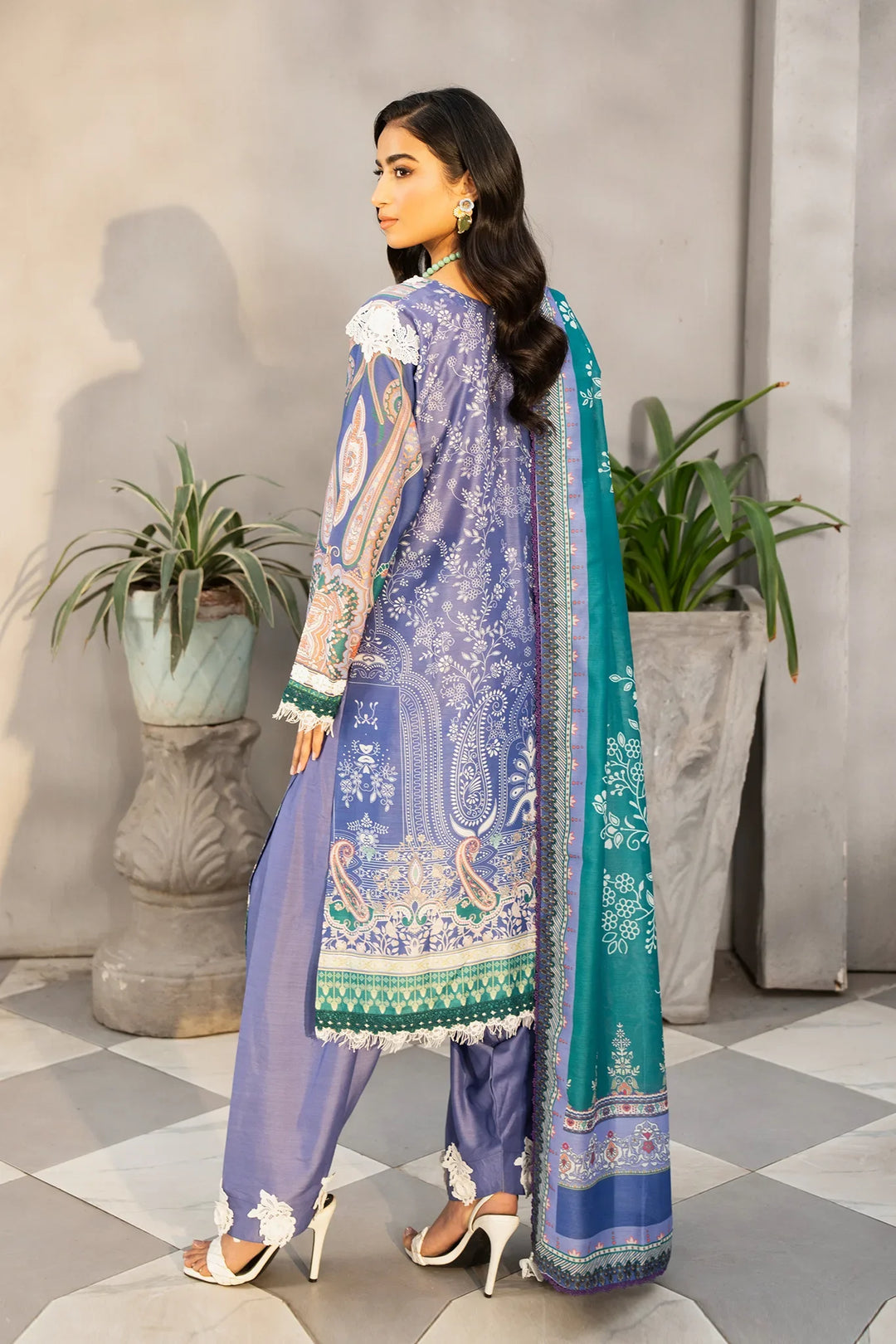 Safaah by Menaal Unstitched Printed Lawn 3 Piece Suit ML26ULS SP-04B - Casual Collection