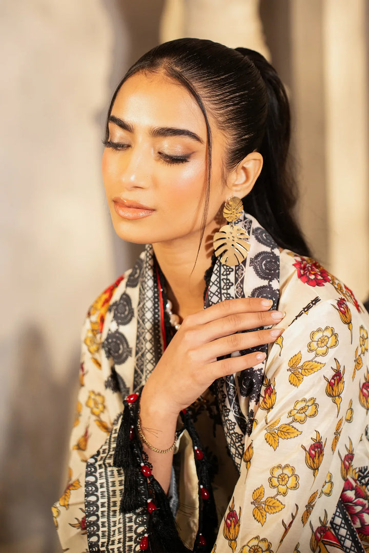 Safaah by Menaal Unstitched Printed Lawn 3 Piece Suit ML26ULS SP-03B - Casual Collection