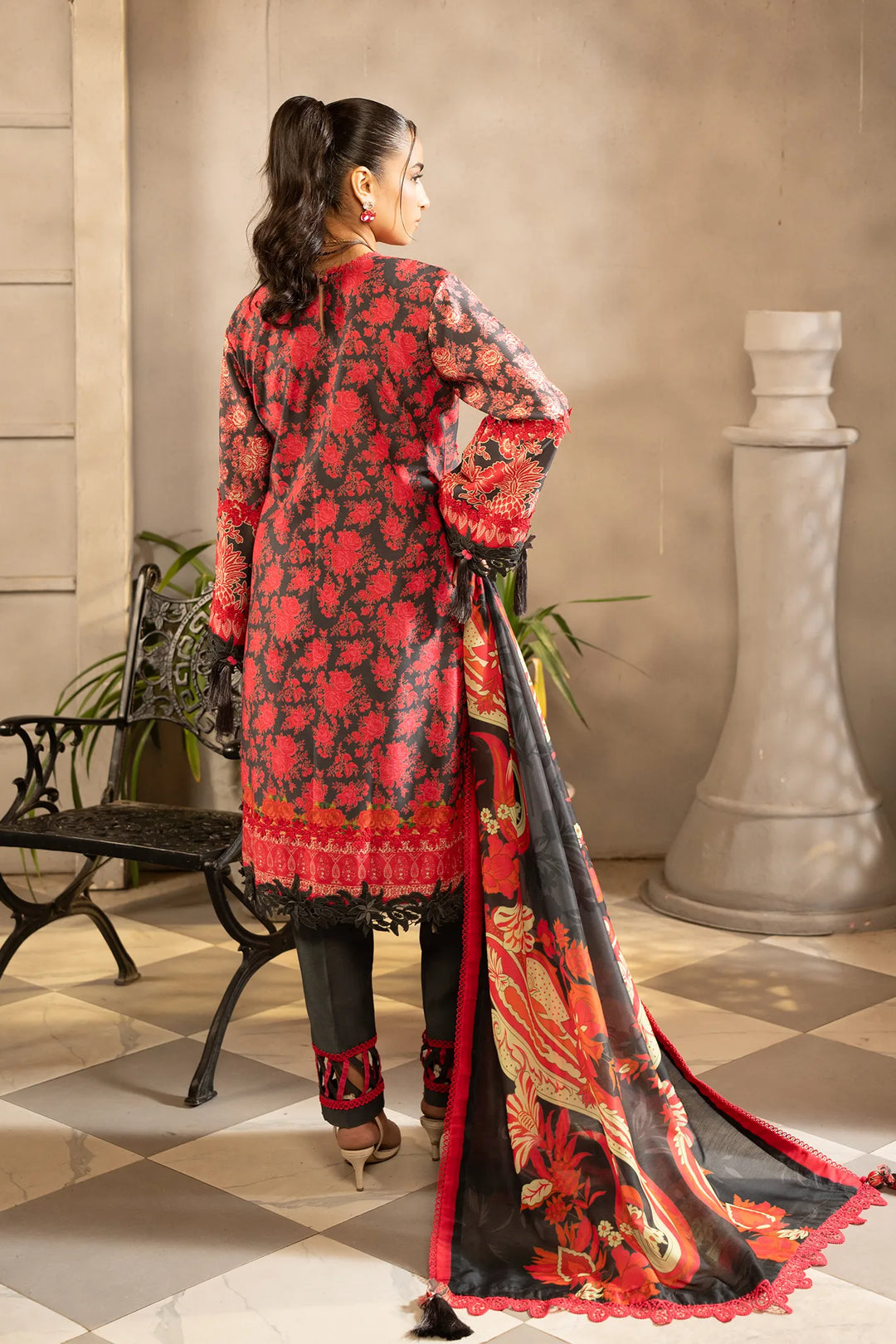 Safaah by Menaal Unstitched Printed Lawn 3 Piece Suit ML26ULS SP-06A - Casual Collection