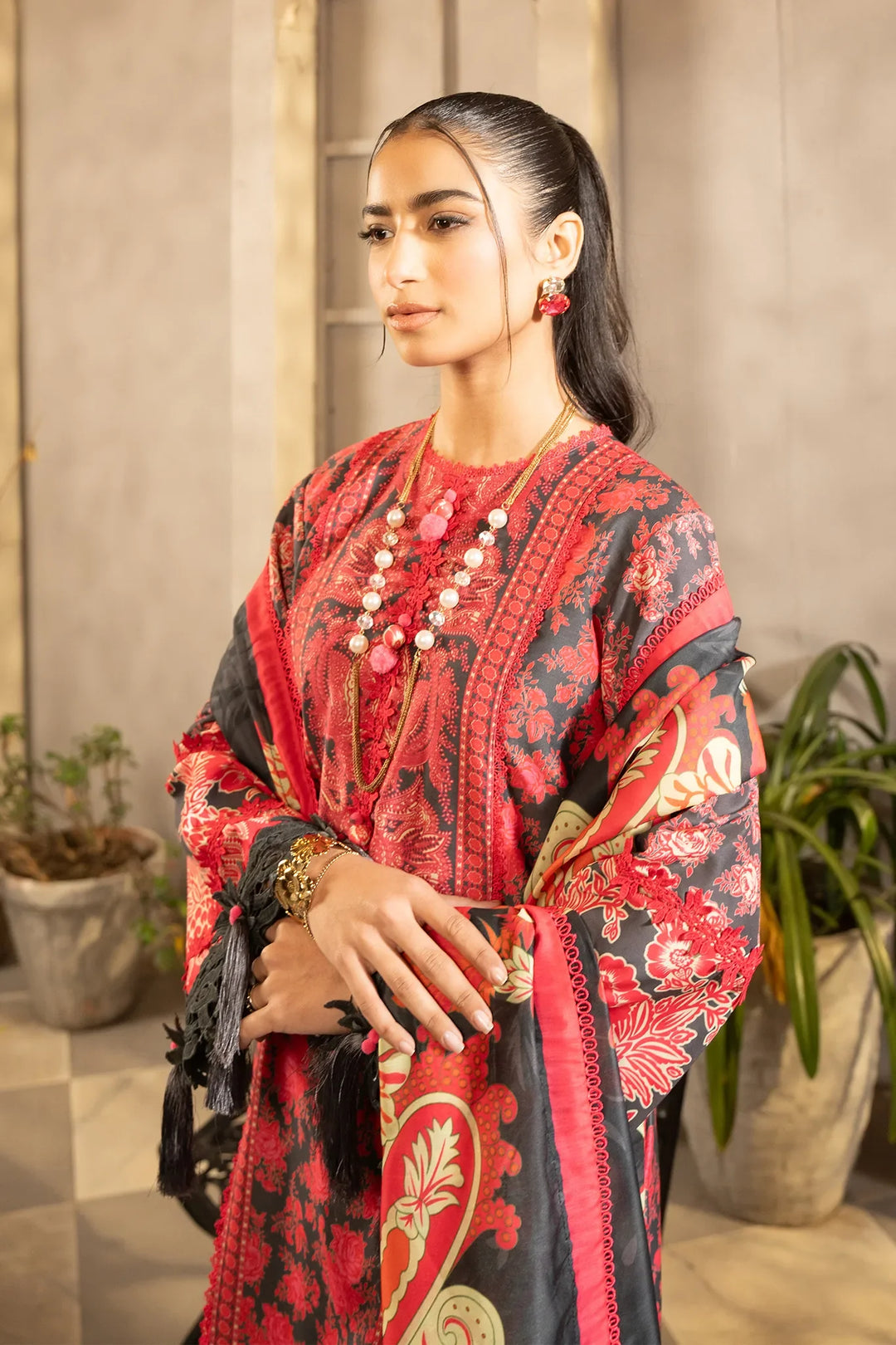 Safaah by Menaal Unstitched Printed Lawn 3 Piece Suit ML26ULS SP-06A - Casual Collection