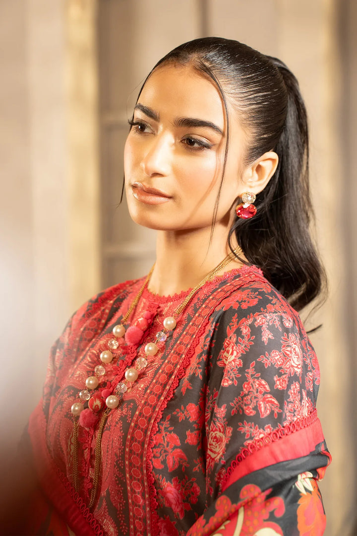 Safaah by Menaal Unstitched Printed Lawn 3 Piece Suit ML26ULS SP-06A - Casual Collection