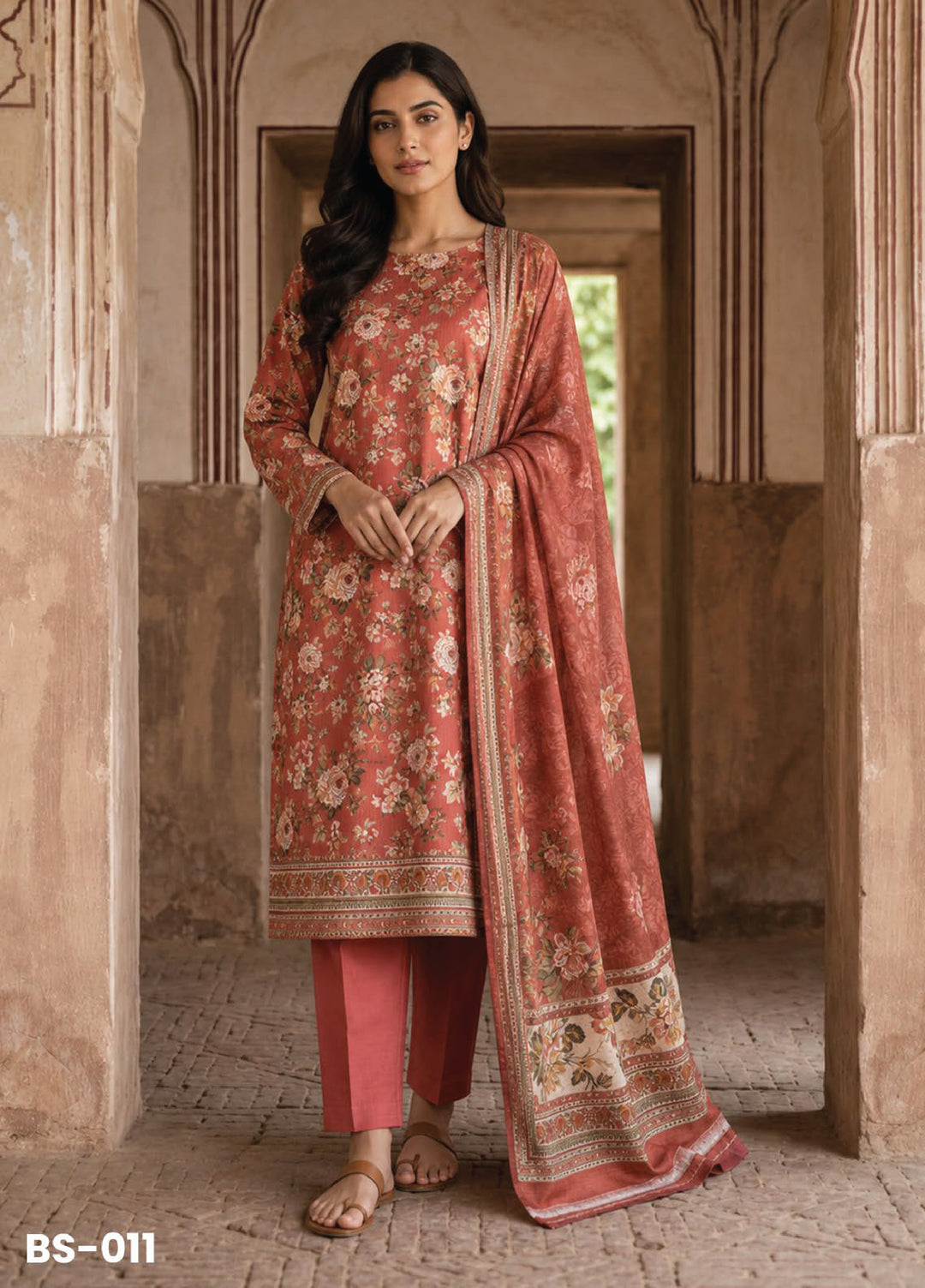 Bin Saeed Unstitched Printed Lawn Cotton 3 Piece Suit BS26UCL BS-011 - Casual Collection