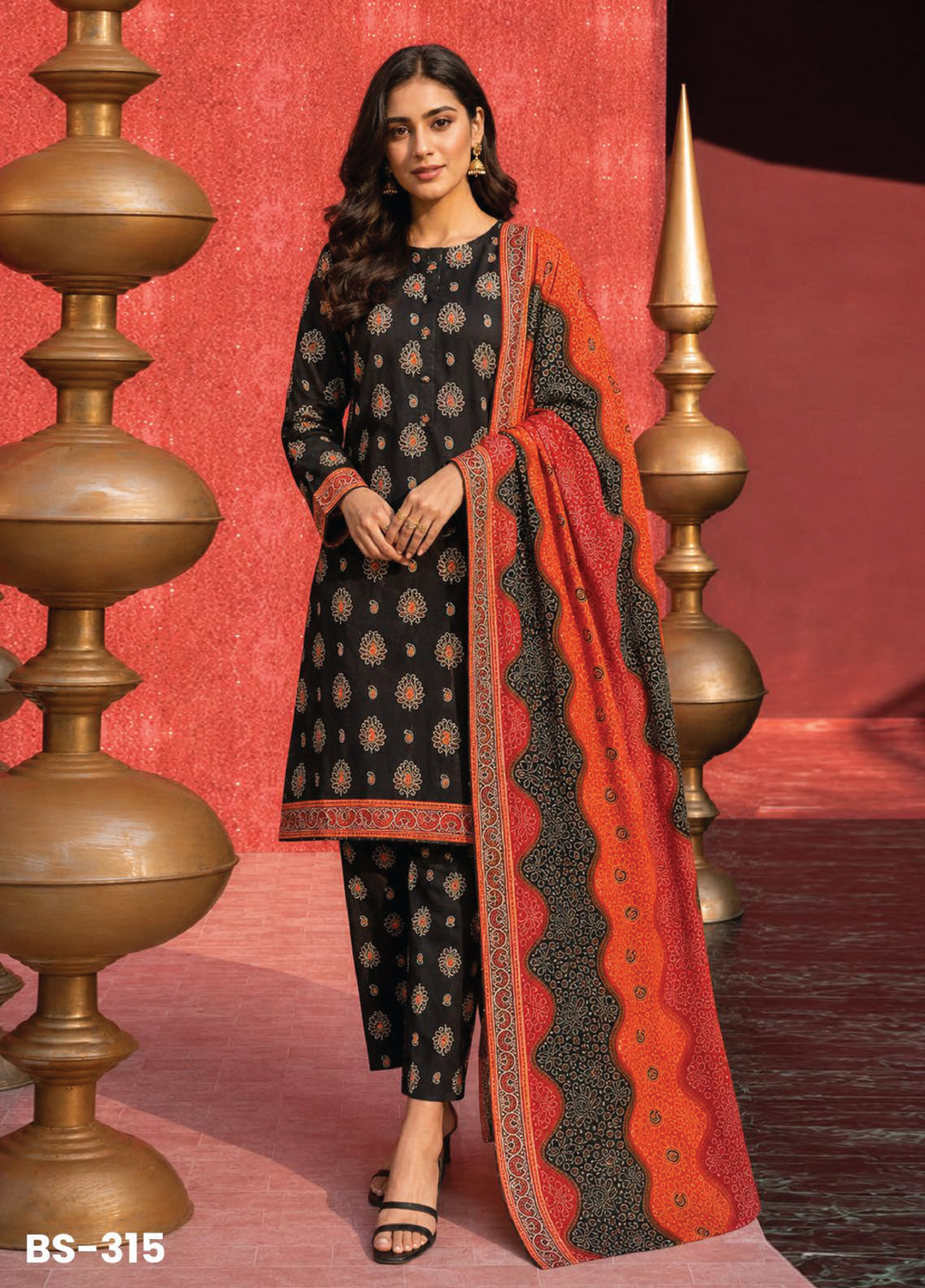 Bin Saeed Unstitched Printed Lawn Cotton 3 Piece Suit BS26UCL BS-315 - Casual Collection