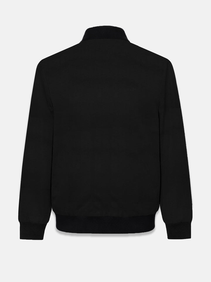 Brumano Mens RTW Solids Poly Jacket Black Light Weight Bomber Jacket Winter Collection