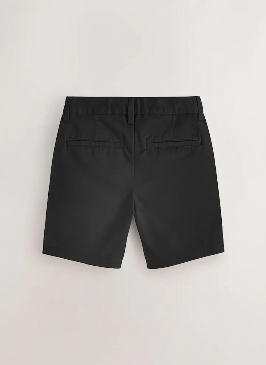Ixample Boys RTW Solids Cotton Twill 1 Piece Black Chino Shorts - Casual Collection