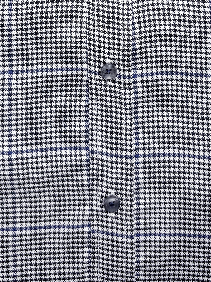 Brumano Ready To Wear Shirts Men 1 Piece Cotton Black Houndstooth Formal Shirt 0-31-025-4516 - Summer Collection