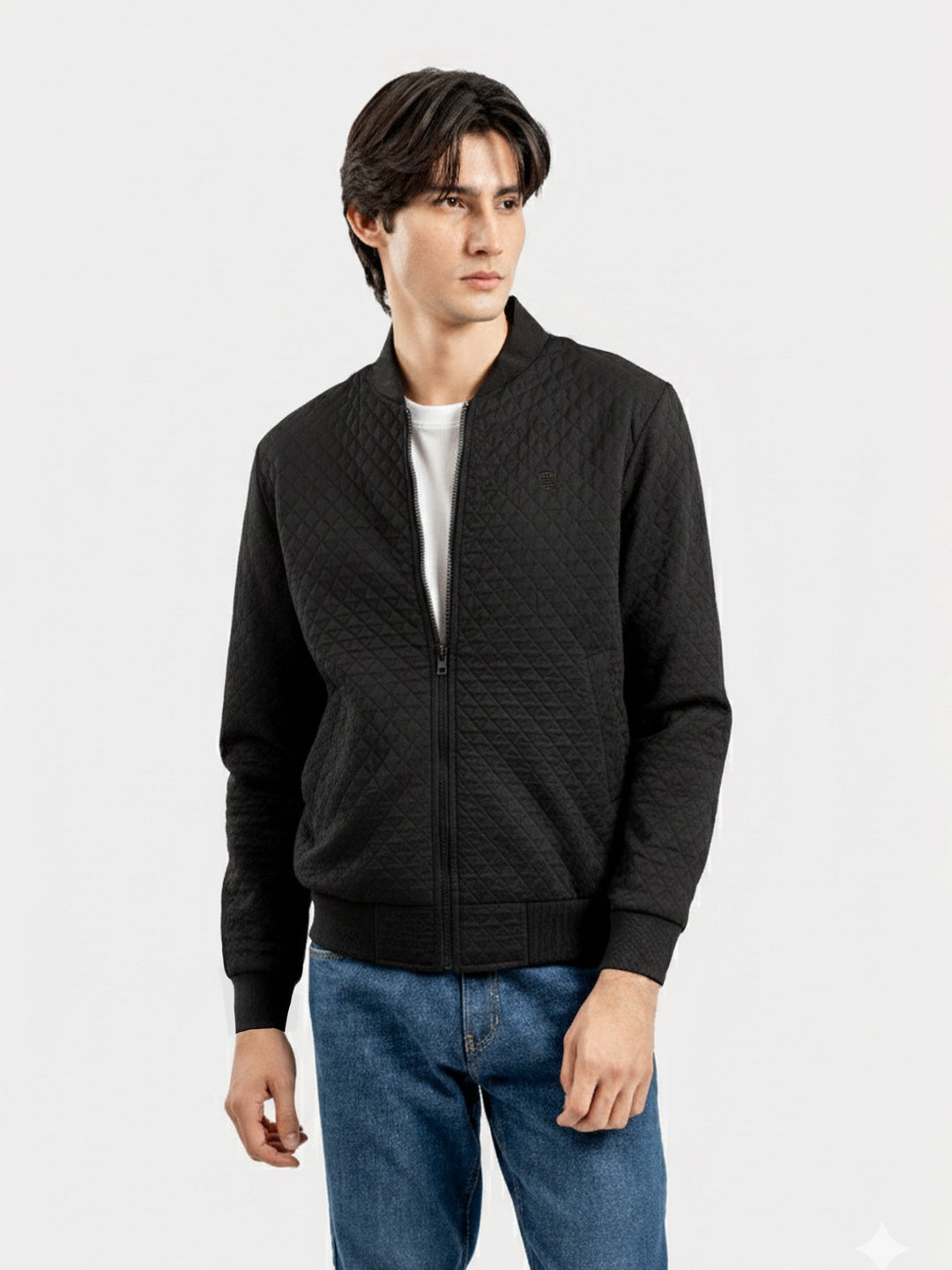 Brumano Mens RTW Solids Poly 1 Piece Black Lightweight Jacket Winter Collection
