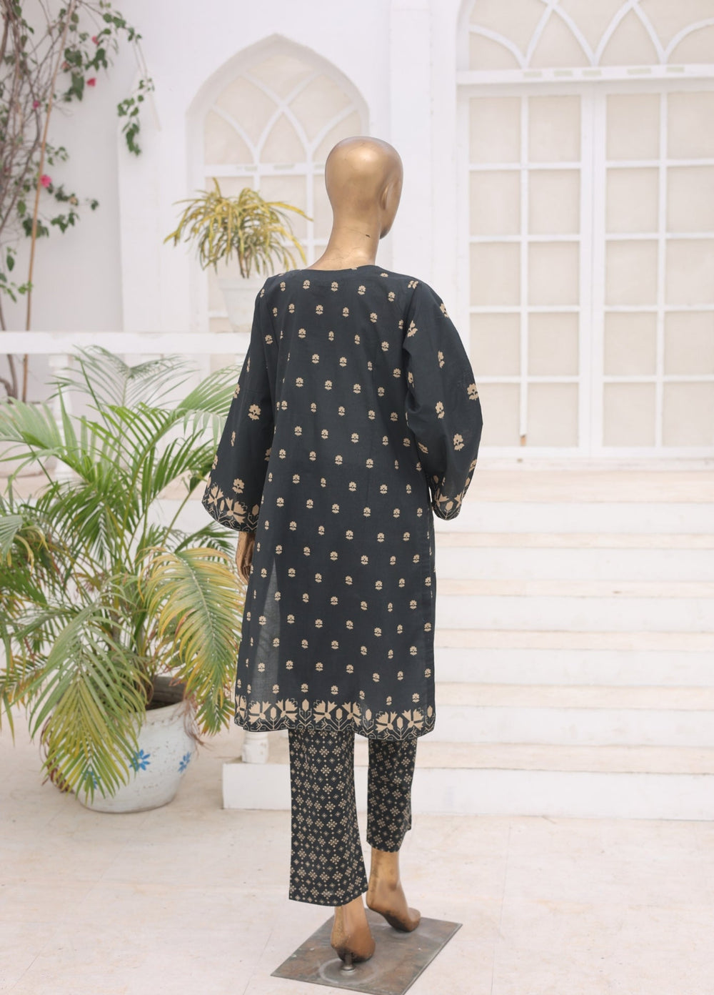 Suntex Fabrics Women RTW Printed Lawn 2 Piece Suit Black - Casual Collection