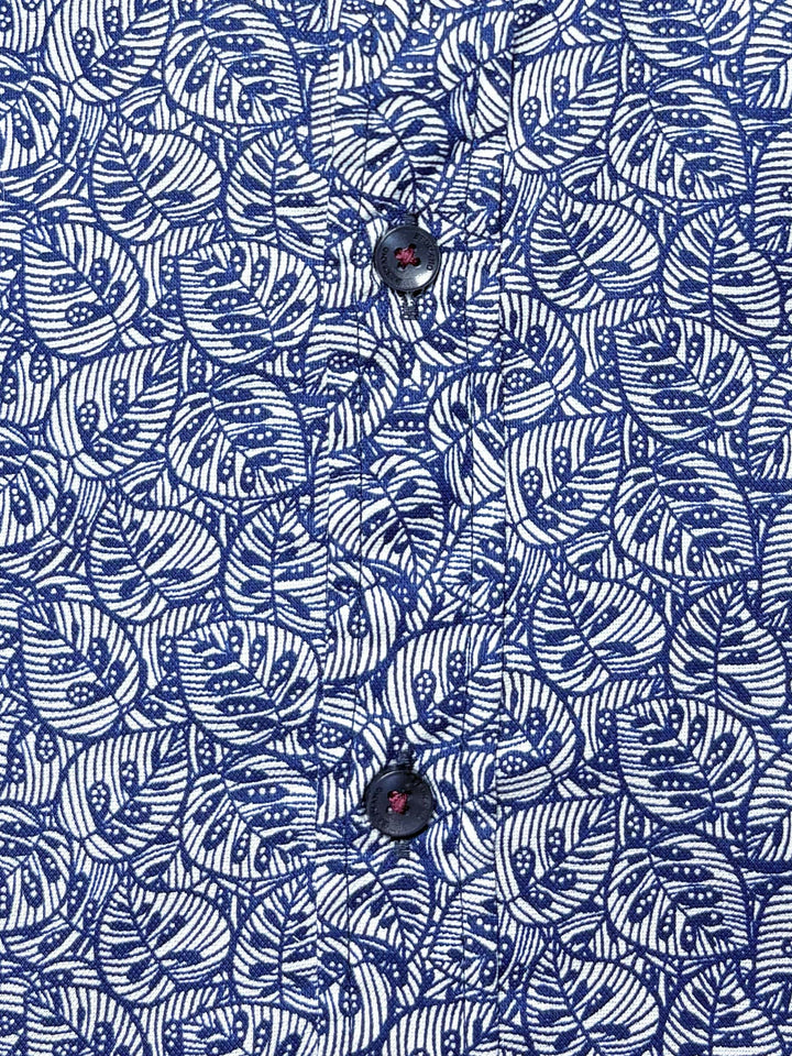 Brumano Ready To Wear Shirts Men 1 Piece Cotton Blue Abstract Printed Shirt 0-31-025-3646 - Summer Collection