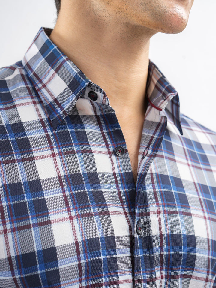 Blue Bold Checkered Shirt