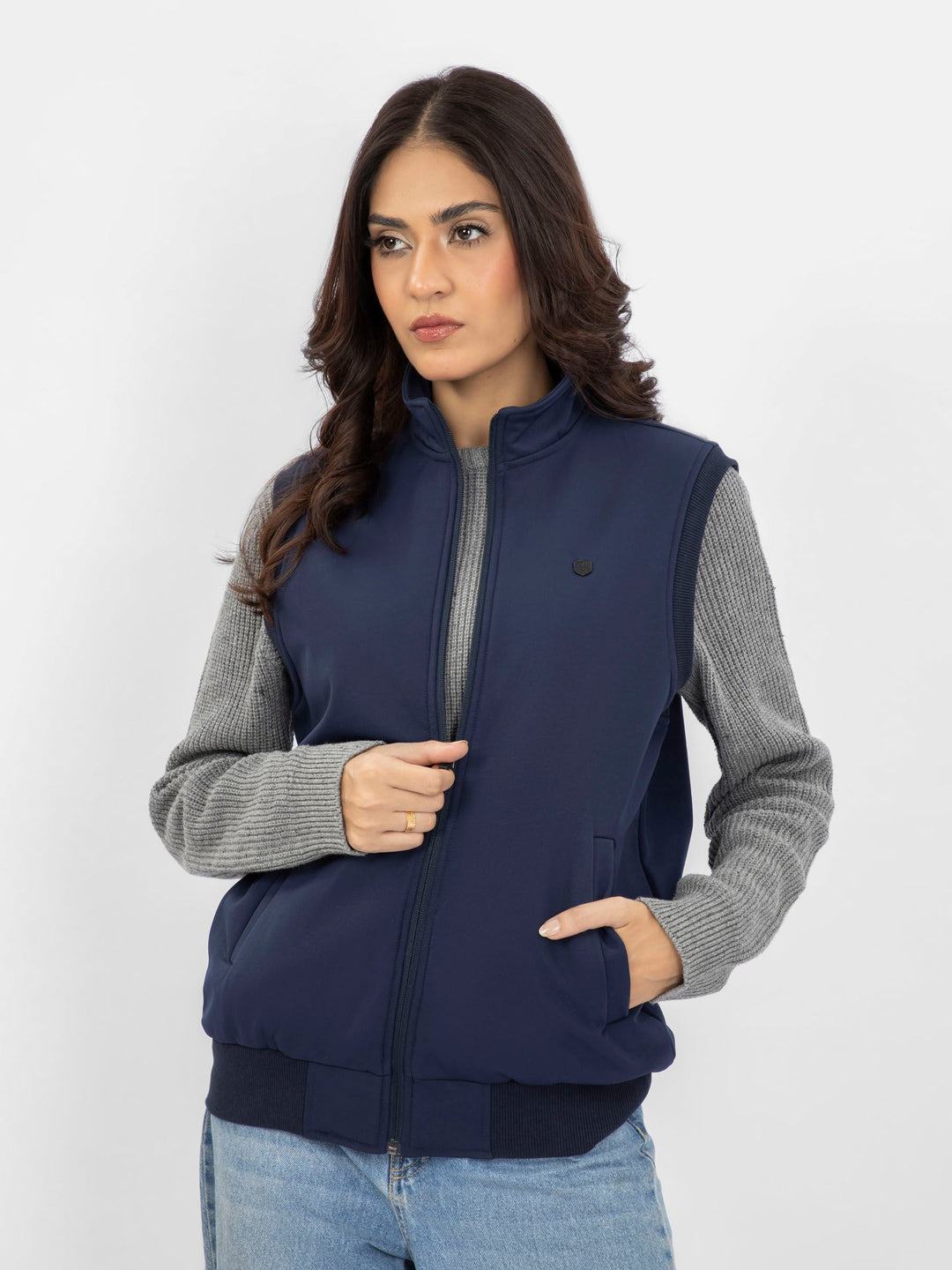 Brumano Women RTW Solids Poly 1 Piece Blue Western Collection