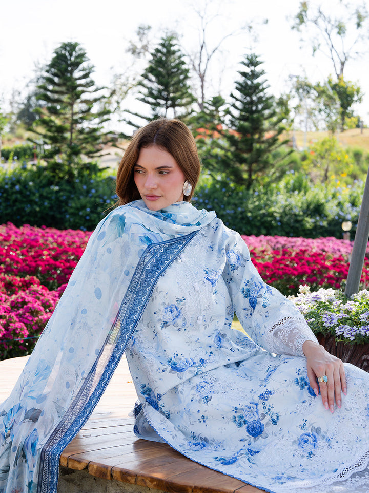 The Scent Of Summers by Yards Unstitched Embroidered Lawn 3 Piece Suit Bluebell Breeze Casual Collection