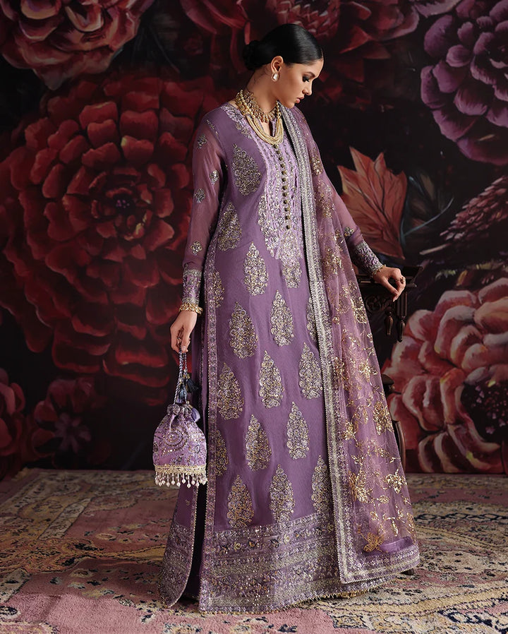 Royale Eternel by Roheenaz Unstitched Embroidered Chiffon 3 Piece Suit RN26URE Blush Whisper RUNCH260103 - Wedding Collection
