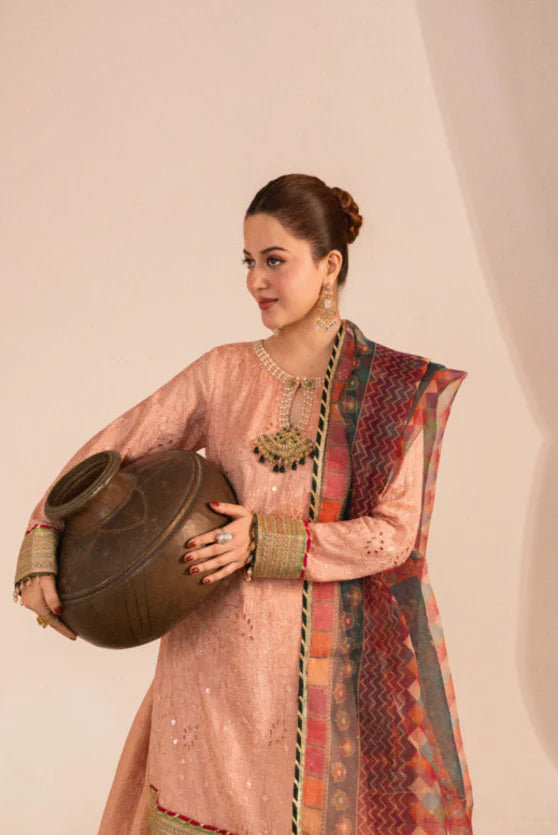 Zaaviay Blush Glow Embroidered Suits 3 Piece Pret Festive Collection