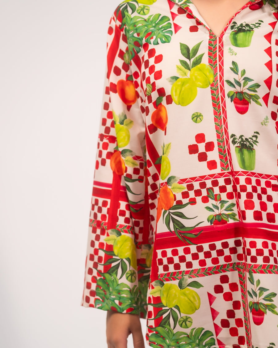 Sprinkles Girls RTW Printed Poly Co-ord Set Botani Check - Casual Collection