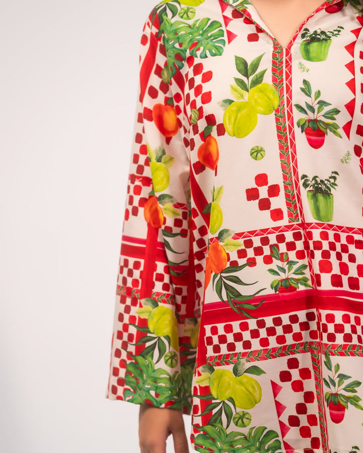 Sprinkles Girls RTW Printed Poly Co-ord Set Botani Check - Casual Collection