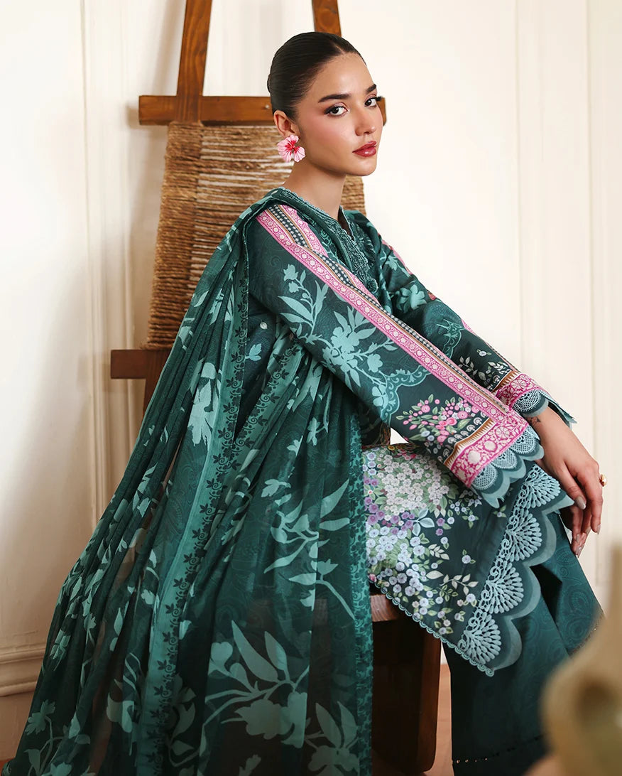 Eclat Garden by Roheenaz Unstitched Printed Lawn 3 Piece Suit RN26UEL Buttercup Bloom - Summer Collection