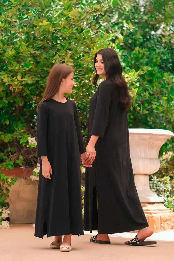 Dhaga Women Western Solids T- Shirt jersy Dress Black DHLT08 - Summer Collection