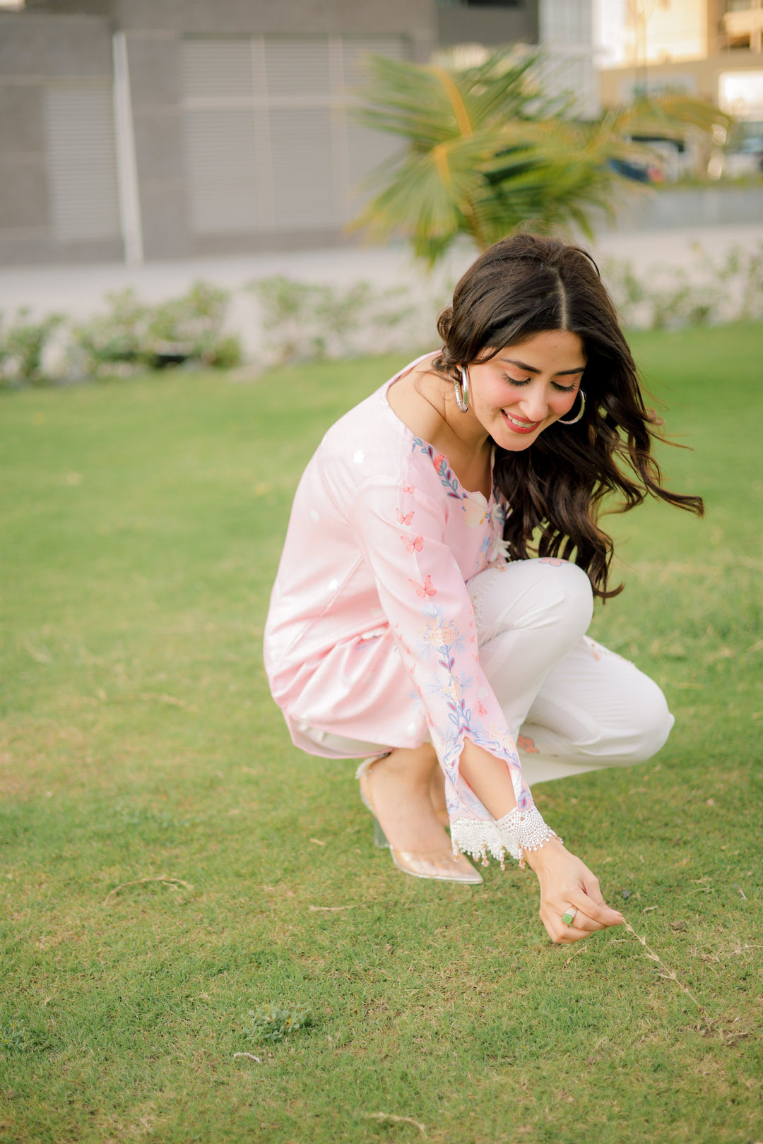 Dhaga Women RTW Embroidered Poly 2 Piece Blushe - Summer Collection