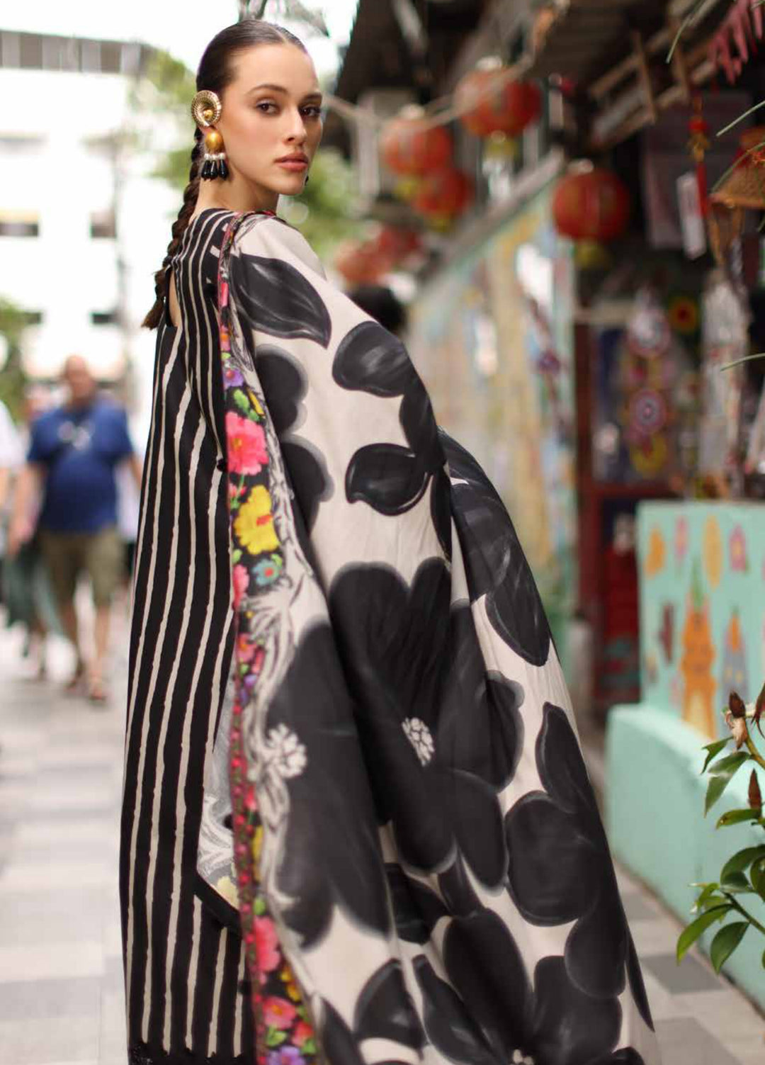 Combination by Charizma Unstitched Embroidered Linen 3 Piece Suit CHRUCL CCW7-11 - Casual Collection