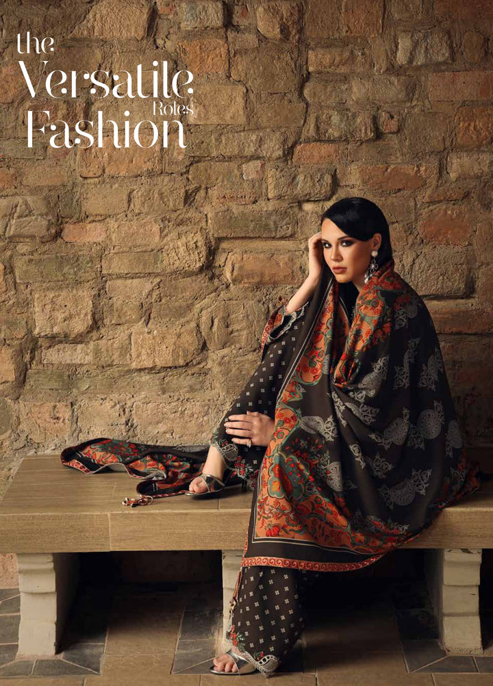 Combination by Charizma Unstitched Embroidered Linen 3 Piece Suit CHRUCL CCW7-15 - Casual Collection
