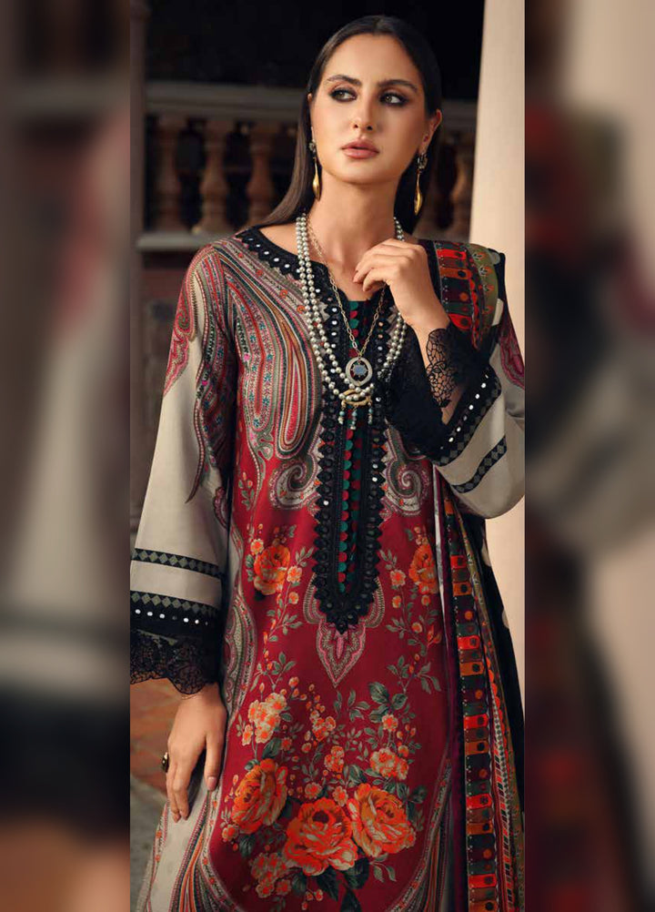 Combination by Charizma Unstitched Embroidered Linen 3 Piece Suit CHRUCL CCW7-17 - Casual Collection