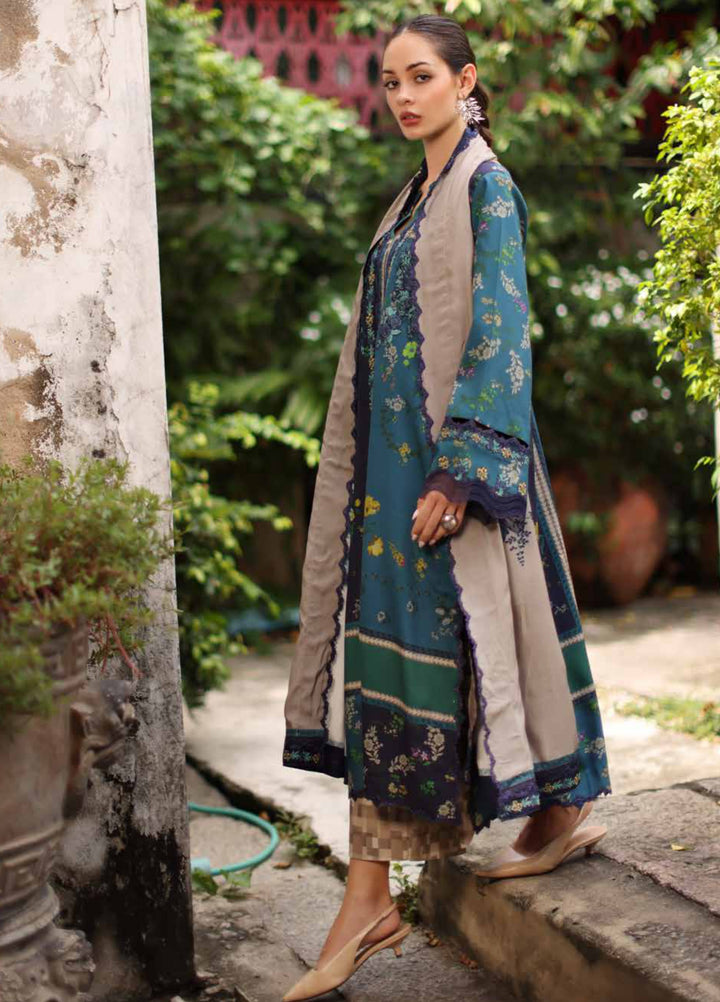 Combination by Charizma Unstitched Embroidered Linen 3 Piece Suit CHRUCL CCW7-18 - Casual Collection