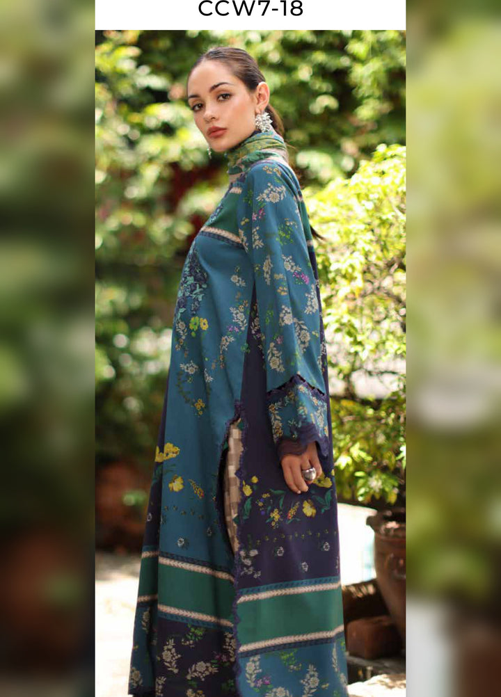 Combination by Charizma Unstitched Embroidered Linen 3 Piece Suit CHRUCL CCW7-18 - Casual Collection