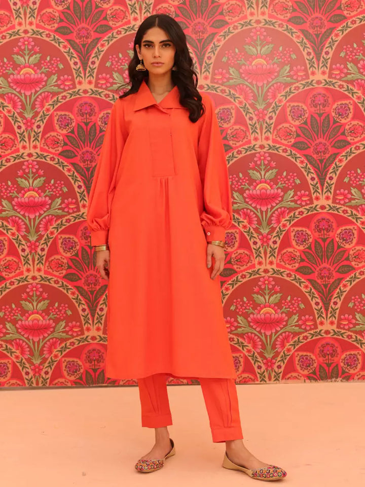 Salitex Women Solids Rice Slub 2 Piece Suit CP-W22-H-014 - Winter Collection