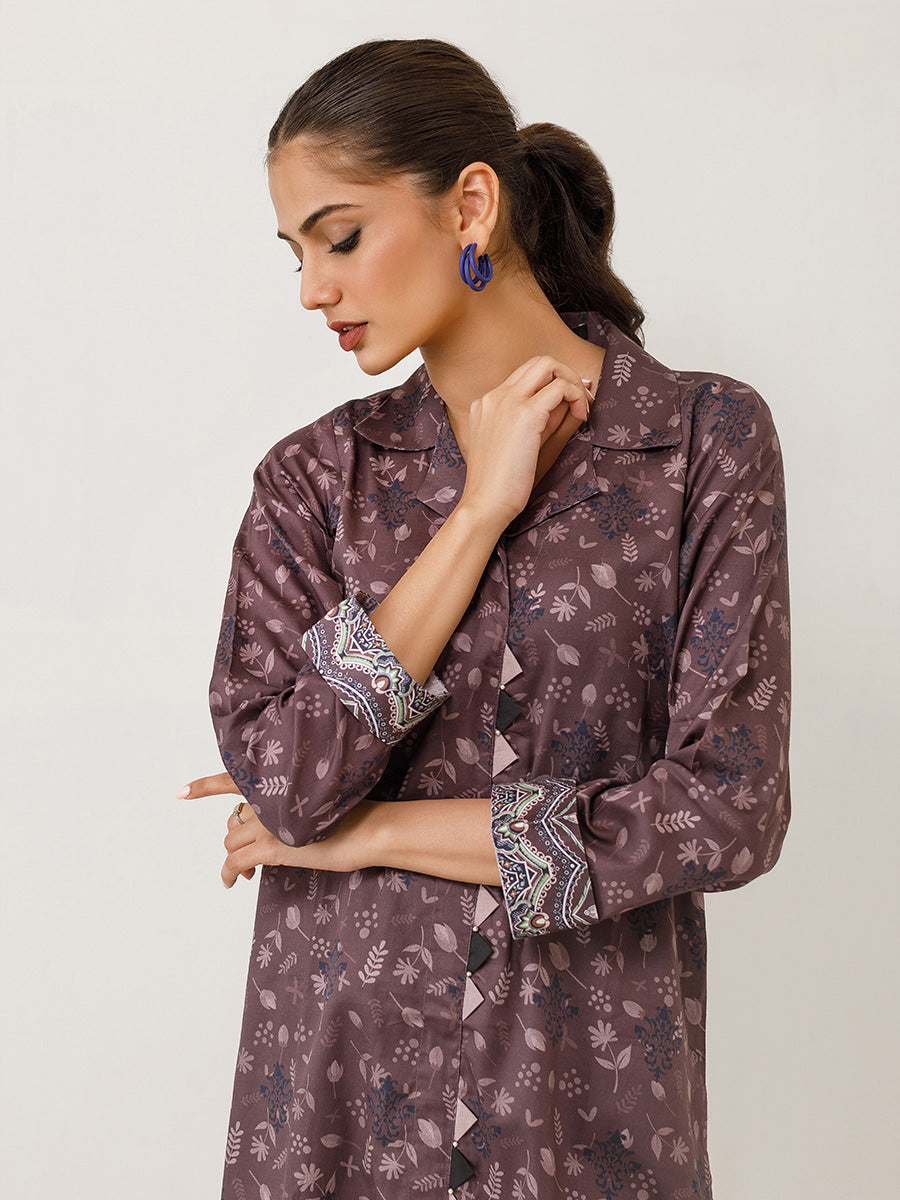 Salitex Women Printed Silk 1 Piece Shirt CPS23DC018 - Winter Collection