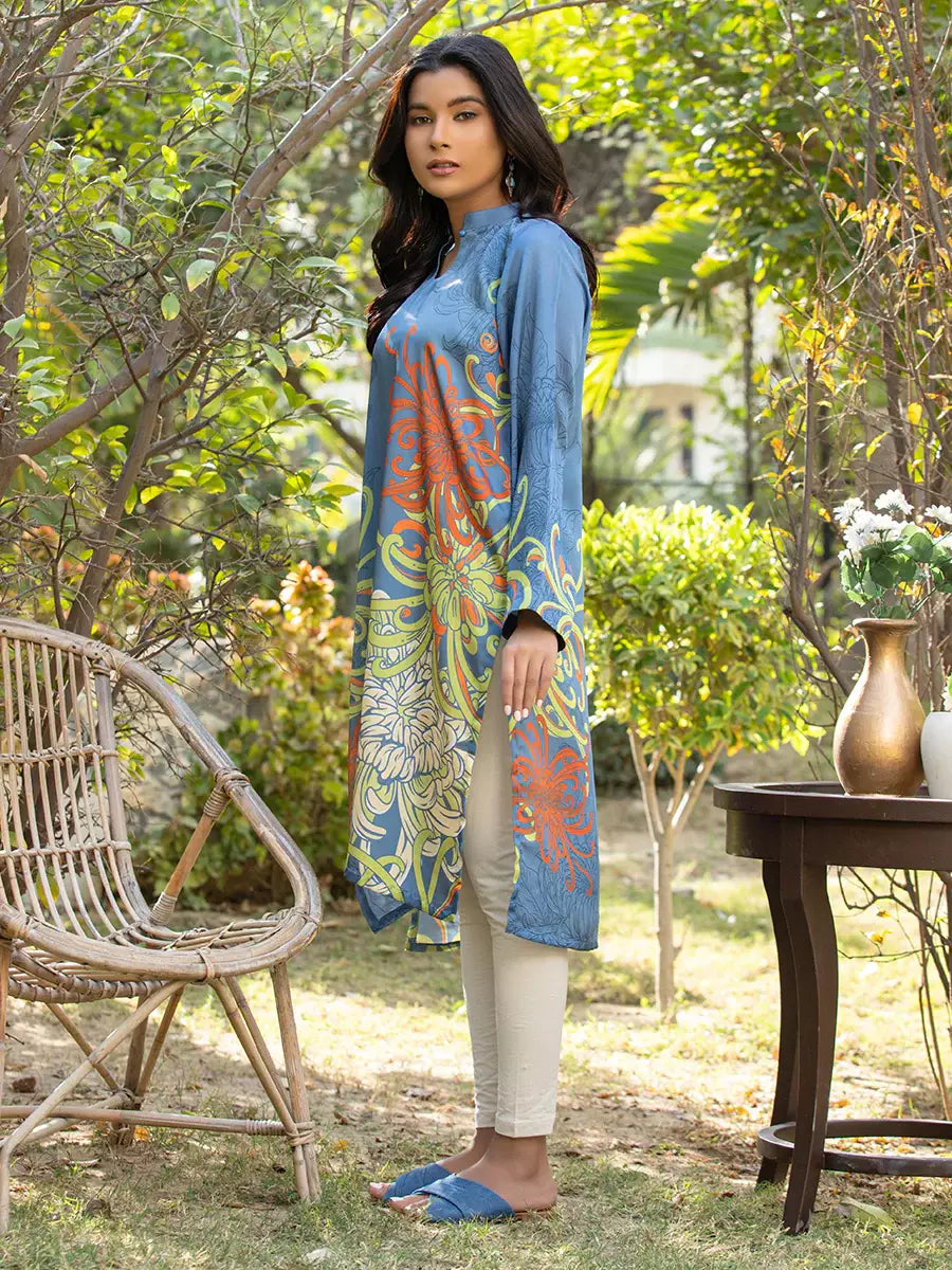 Salitex Women Printed Silk 1 Piece Shirt CPS23DH005 - Summer Collection