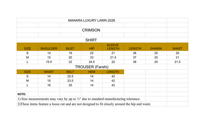 Manara by Maria Embroidered Chiffon 3 Piece Suit CRIMSON - Festive Collection