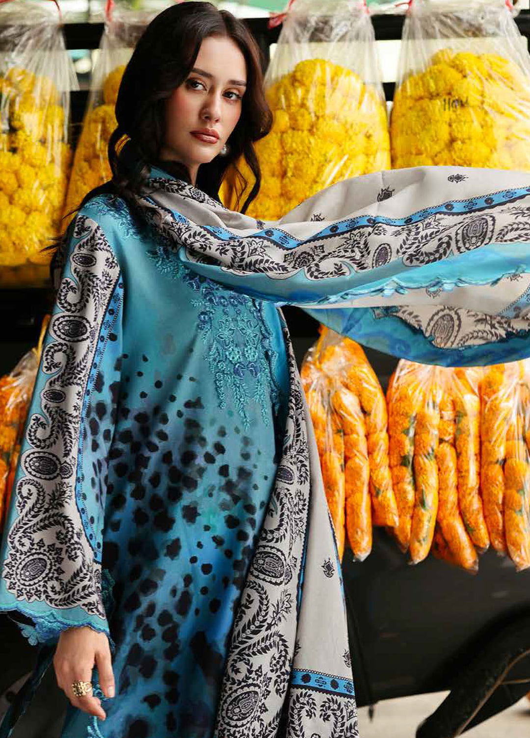 Charizma Embroidered Linen Suits Unstitched 3 Piece CRZ25EL CCW6-02 - Winter Collection
