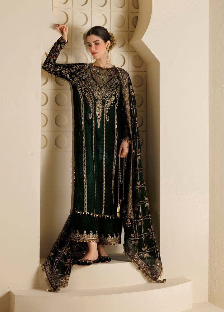 Chandni by Jazmin Unstitched Embroidered Velvet 3 Piece Suit JZ26UVC SHABNOOR CVF-26-D07 - Wedding Collection