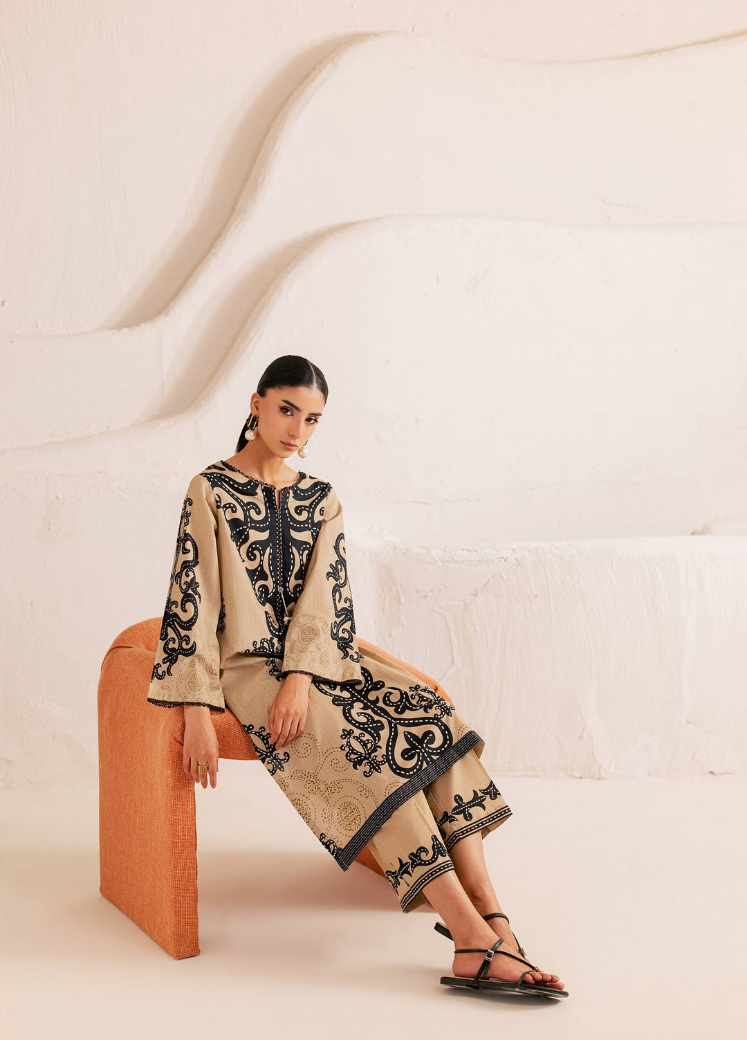 Day Dream by Rashid Textiles RTW Printed Lawn 2 Piece Suit RT26RDD Cafe Noir - Casual Collection