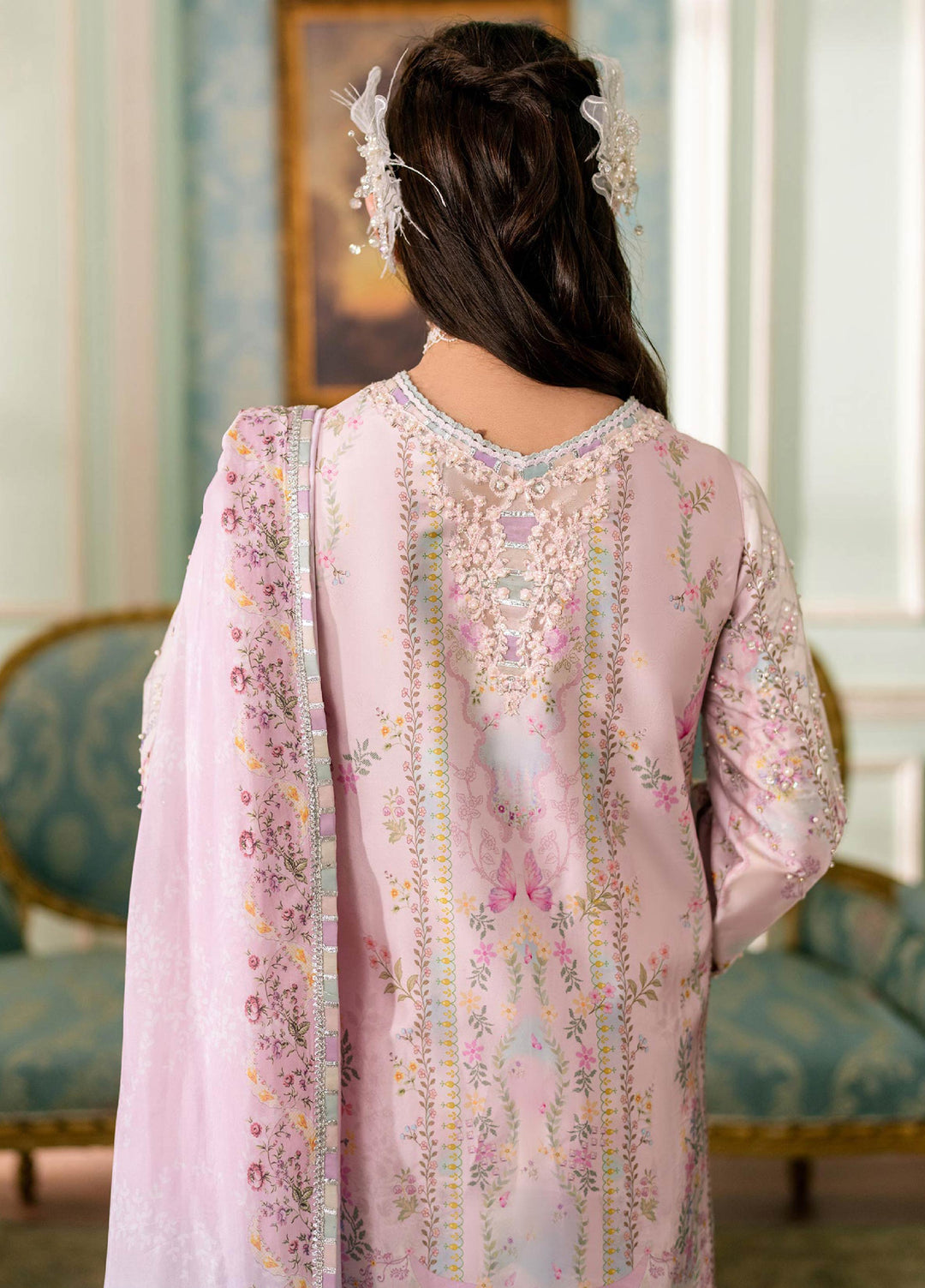 Luxe by Qalamkar Unstitched Embroidered Charmeuse Silk 3 Piece Suit QLK26UL Calista QSL-02 - Festive Collection