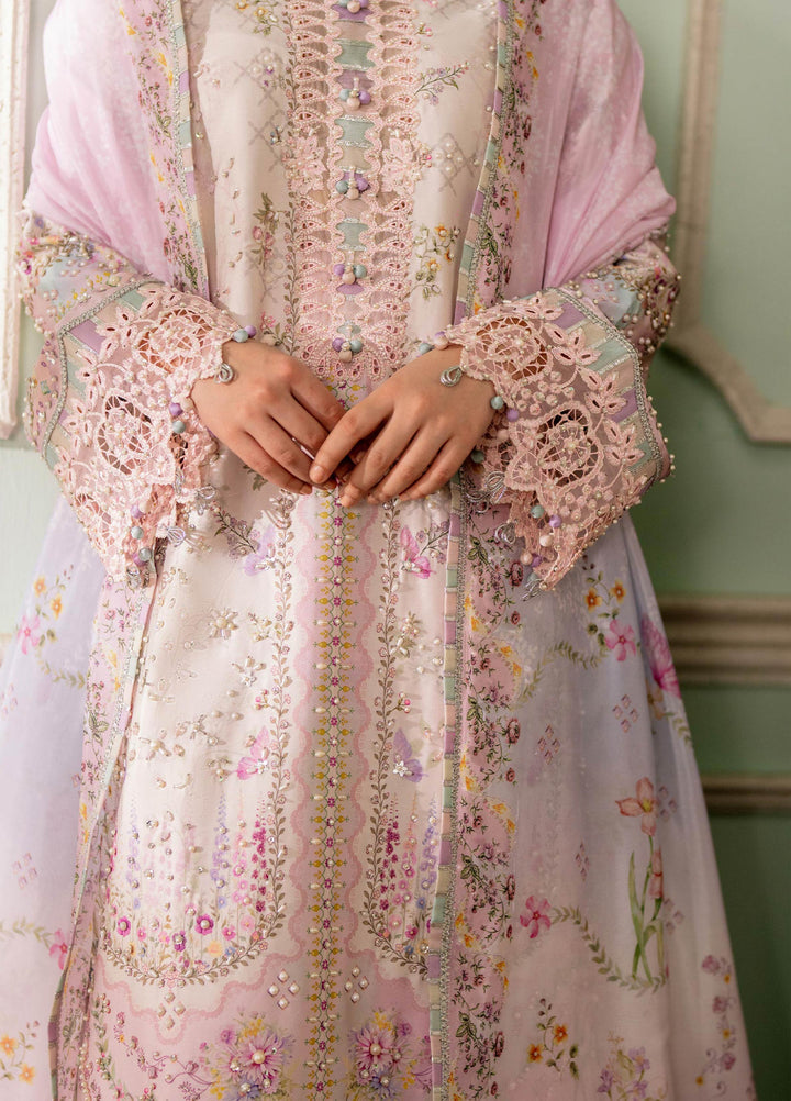 Luxe by Qalamkar Unstitched Embroidered Charmeuse Silk 3 Piece Suit QLK26UL Calista QSL-02 - Festive Collection