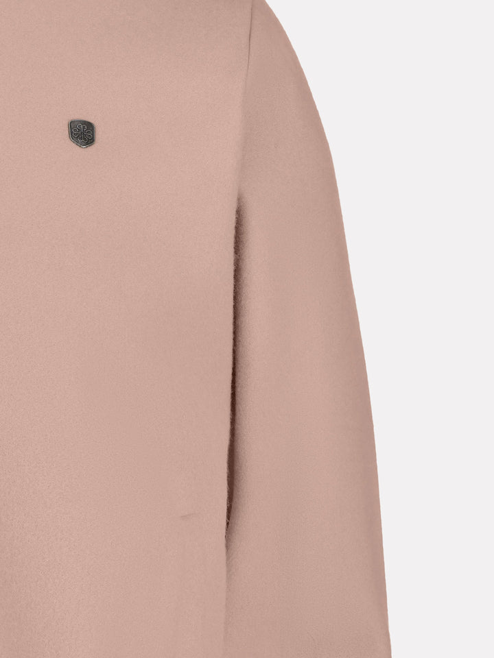 Brumano Pret Solids Polyester 1 Piece Camel Brown Wool Bomber Jacket - Limited Edition