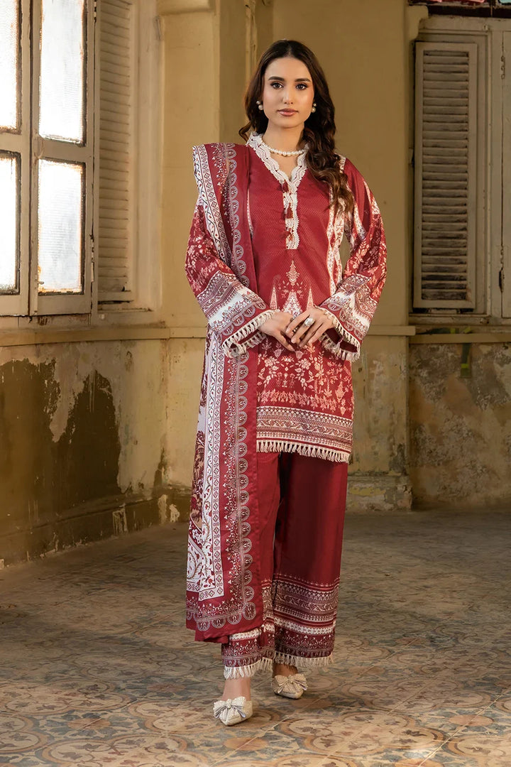 Dhaga Women Pret Printed Herringbone 3 Piece Suit Celementine FW25DSE706 - Winter Collection