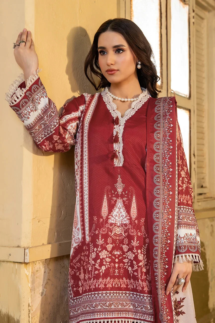 Dhaga Women Pret Printed Herringbone 3 Piece Suit Celementine FW25DSE706 - Winter Collection