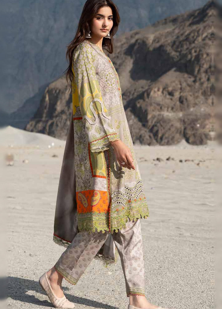 Combination by Charizma Unstitched Embroidered Linen 3 Piece Suit CHR26ULC CCW7-19 - Casual Collection