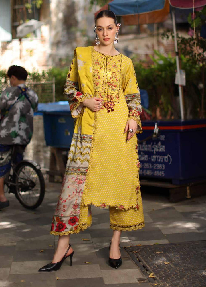 Combination by Charizma Unstitched Embroidered Linen 3 Piece Suit CHR26ULC CCW7-26 - Casual Collection
