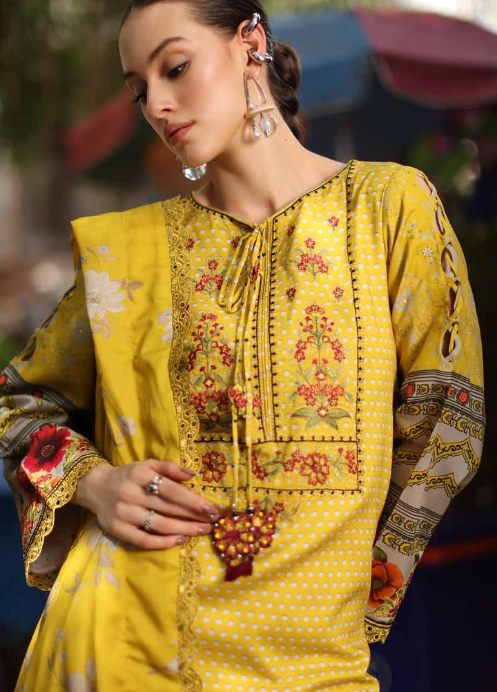 Combination by Charizma Unstitched Embroidered Linen 3 Piece Suit CHR26ULC CCW7-26 - Casual Collection