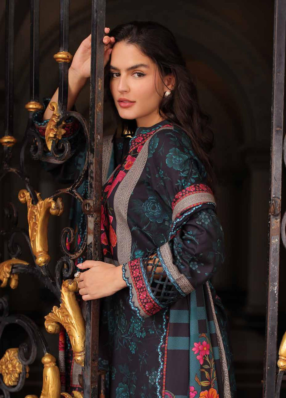 Combination by Charizma Unstitched Embroidered Linen 3 Piece Suit CHR26ULC CCW7-27 - Casual Collection