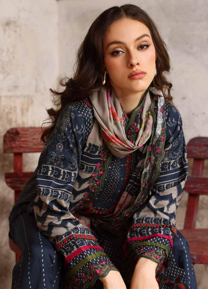 Combination by Charizma Unstitched Embroidered Linen 3 Piece Suit CHR26ULC CCW7-28 - Casual Collection